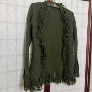 ALPACA PERU OPEN‎ CARDIGAN SWEATER SIZE S